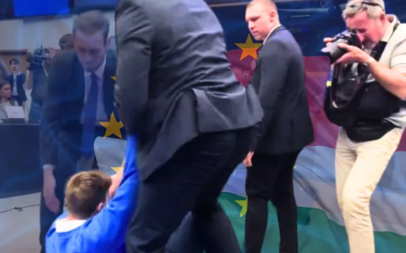 Protesta choc contro Orban al Parlamento UE