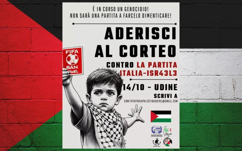 Udine, tensione per il corteo pro-Palestina contro la partita Italia-Israele